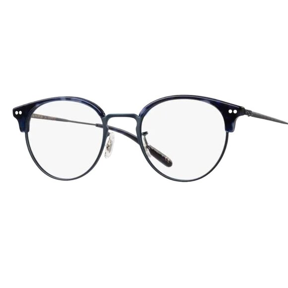 Oliver Peoples Pollack Eyeglasses Dark Blue Tortoise Round Frame OV 5358 - Picture 1 of 7